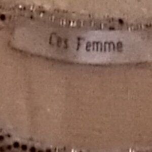 Large NWOT Ces Femme Sequined Blouse